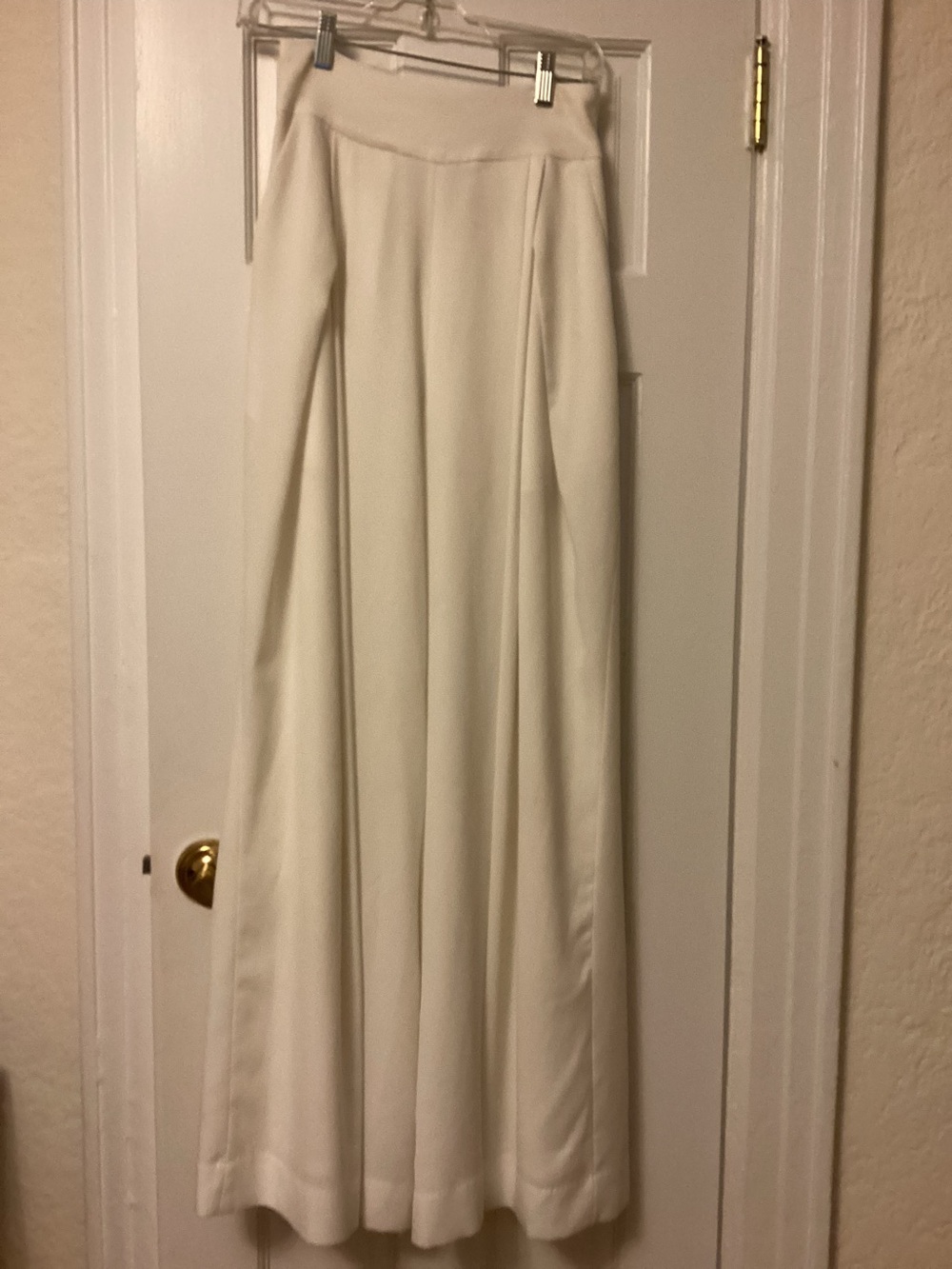 Caribbean Queen White Wide-Leg Palazzo Pants